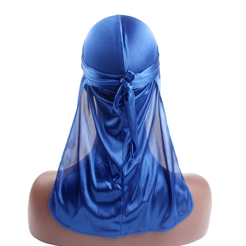 Bandana Doo Rag - ผ้าโพกศีรษะซาติน ดูแร็ก สำหรับผู้หญิงและผู้ชาย ผ้าคลุมศีรษะแบบยาว ผ้าพันคอ ฮิญาบ