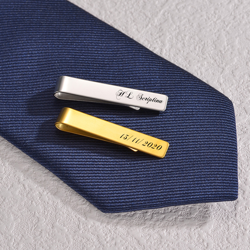 เข็มกลัดชื่อเนคไทที่แกะสลักทำจ - Tie Bar Set Gift บทวิจารณ์และราคา