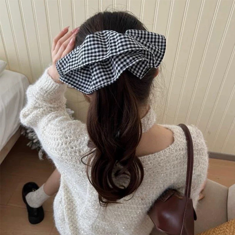 ขนาดใหญ่พิเศษลายสก๊อตผมวงยืดหย - Silk Tie Striped บทวิจารณ์และราคา