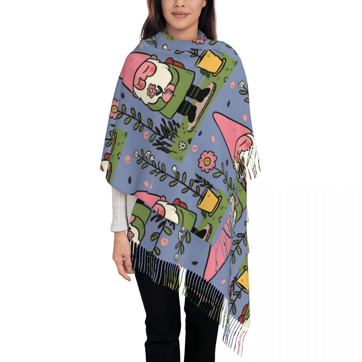 ผ้าคลุมไหล่ลายกู๊ดแมนในสวนเทพน - Pashmina Wrap Large บทวิจารณ์และราคา