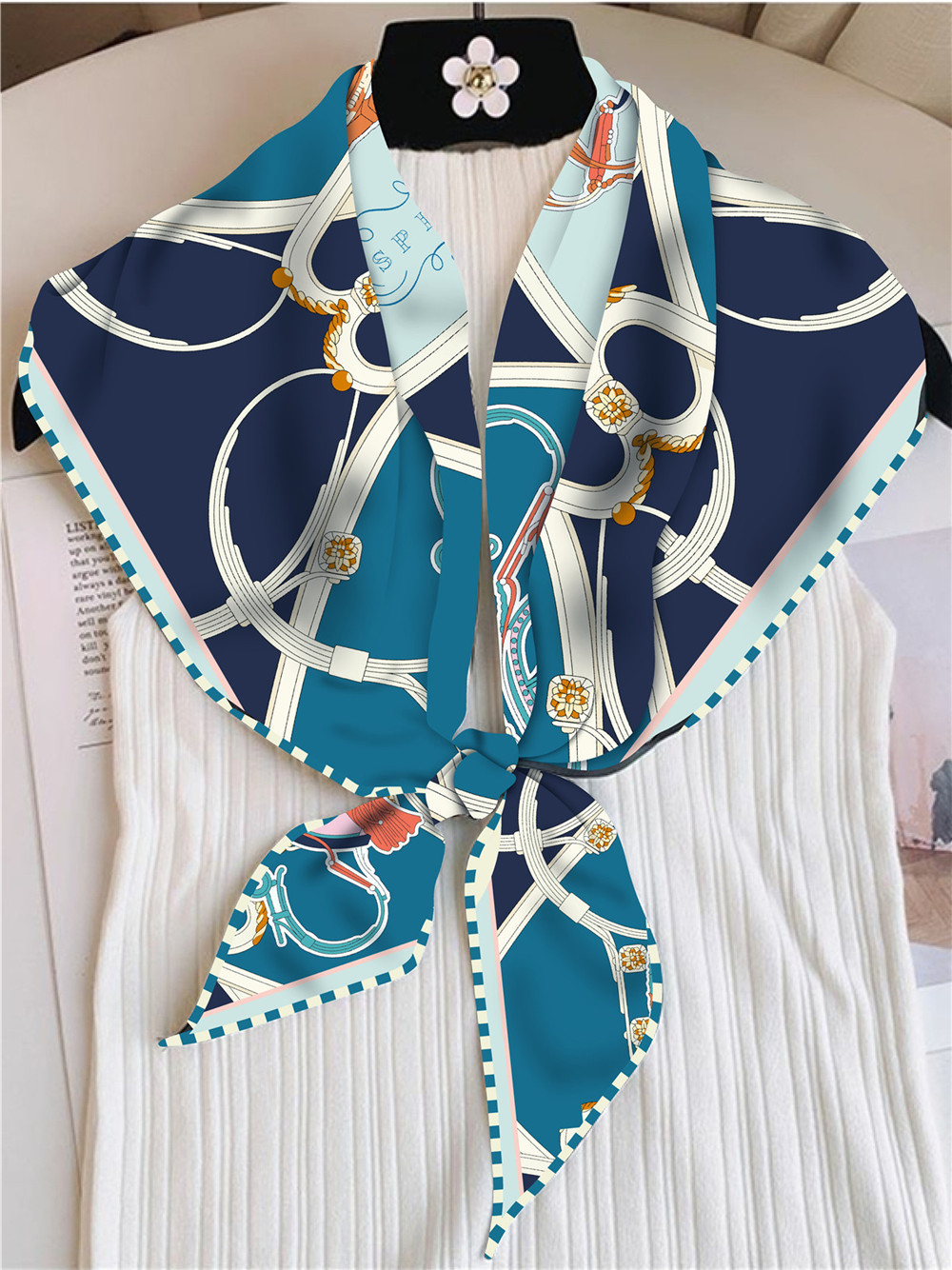 สามเหลี่ยมผ้าคลุมไหล่ผ้าพันคอผ - Pashmina Wrap Large บทวิจารณ์และราคา