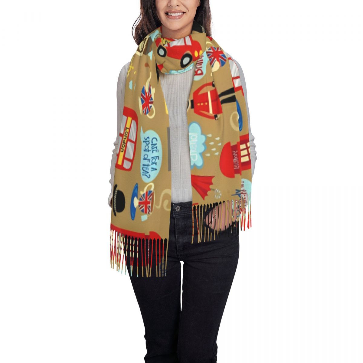 ผ้าพันคอ Enchanted London สำหร - Pashmina Wrap Large บทวิจารณ์และราคา