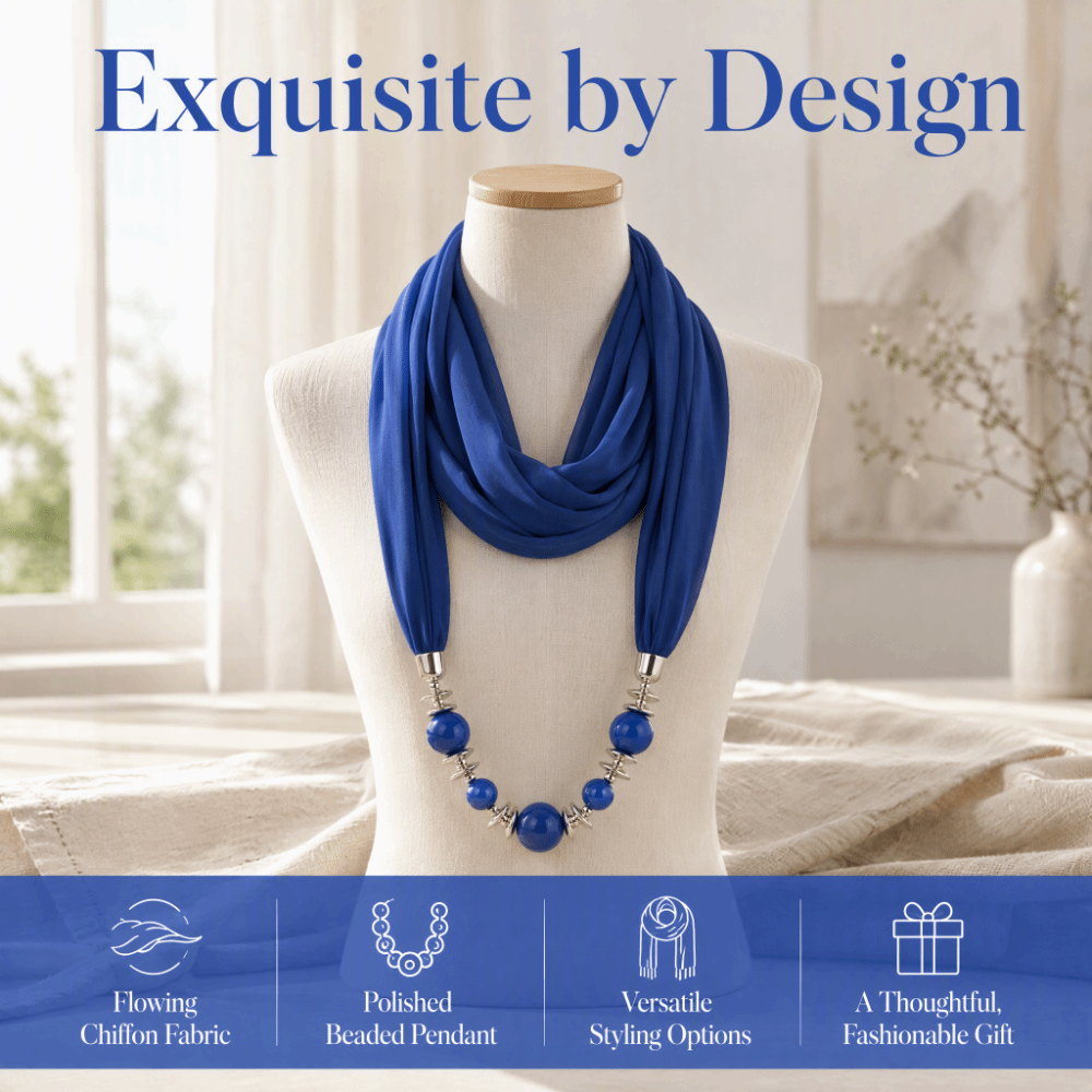 ผ้าพันคอชีฟองแฟชั่น พร้อมสร้อย - Infinity Scarf Knit บทวิจารณ์และราคา